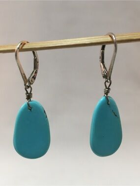 Turquoise Teardrop Drop Earrings